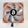 Ventilateur du kit de refroidissement Bitaxe - logo Bitcoin au centre du moyeu