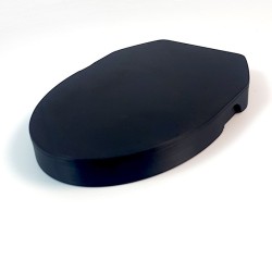 Étui Trezor petit modèle fermé - forme galet compacte en finition noire