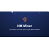 Écran de démarrage du NM Miner - logo et interface du lotto miner