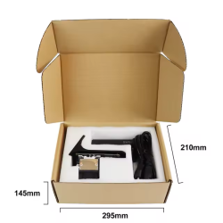 Contenu de la boîte du Bitaxe 602 - carte, alimentation et accessoires dans leur emballage