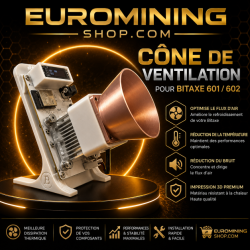 Cône de ventilation 40 mm pour Bitaxe - accessoire imprimé en 3D pour canaliser l'air chaud