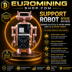 Socle robot pour Bitaxe 601 et 602 - support imprimé en 3D en forme de robot