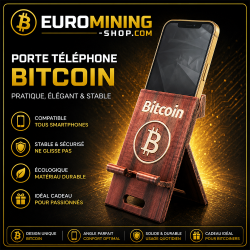 Porte-téléphone Bitcoin v1 en impression 3D - support smartphone au logo BTC, coloris au choix