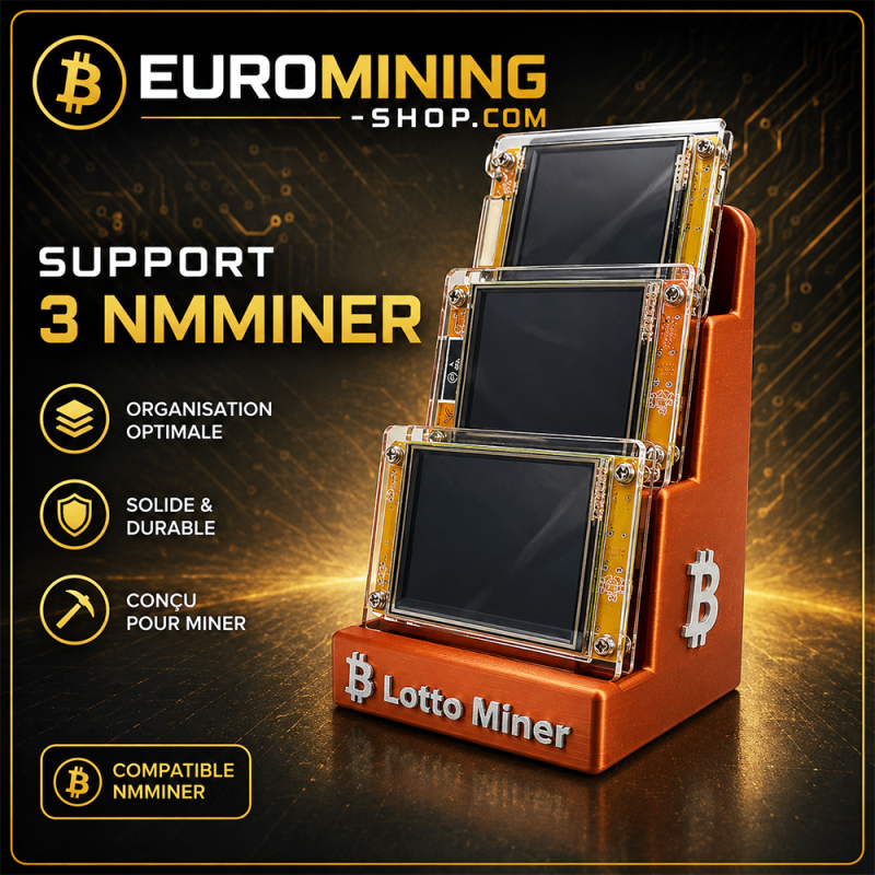 Socle pour 3 NM Miner - support à gradins imprimé en 3D pour lotto miners