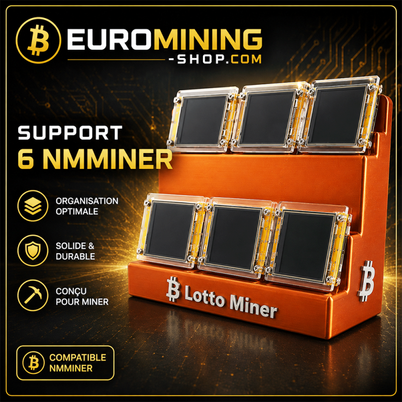 Socle pour 6 NM Miner - support à gradins imprimé en 3D pour six lotto miners