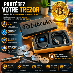 Étui de rangement Trezor grand modèle - boîte de protection imprimée en 3D gravée bitcoin