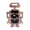 Socle robot Bitaxe vu de dos - ouvertures de ventilation à l'arrière du support