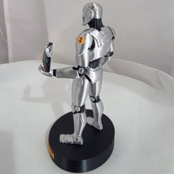 Statuette Zcash vue de profil - silhouette de l'androïde ZEC imprimé en 3D