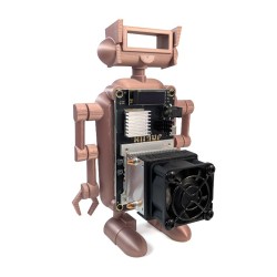 Socle robot Bitaxe vu de trois quarts droite - volume du support imprimé en 3D