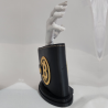 Wallet Fantôme vu de trois quarts - volume du coffre et relief du logo Bitcoin