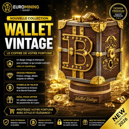 Wallet Vintage en impression 3D - tonneau-coffre Bitcoin façon vieille économie, collection Wallets crypto