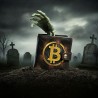 Wallet Fantôme mis en scène - ambiance cimetière autour du portefeuille Bitcoin hanté