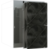 Antminer S21 Pro+ vu de profil - grille de ventilation et dissipateurs du mineur