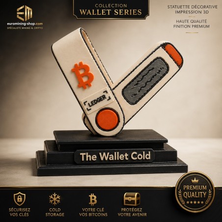 Statuette The wallet cold en impression 3D - collection Wallet Series Euro Mining Shop