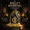 Statuette Wallet Médiéval en impression 3D : chevalier gardien d'un portefeuille Bitcoin noir et or