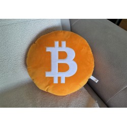 Coussin Bitcoin Rond Orange