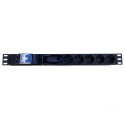PDU 32 A vu de face - bandeau rack 19 pouces et ses prises de sortie