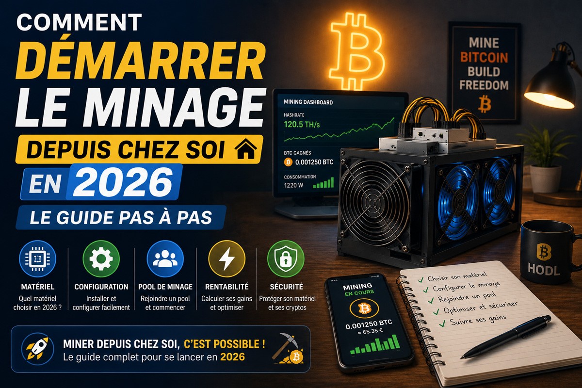 Comment démarrer le minage depuis chez soi en 2026 : le guide pas à pas
