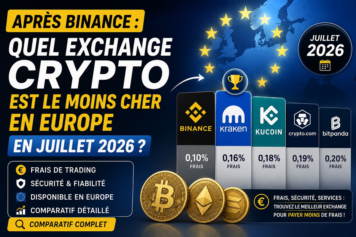 Après Binance : quel exchange crypto est le moins cher en Europe en juillet 2026 ? Comparatif complet
