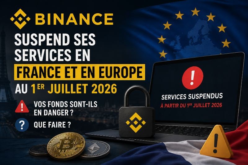 Binance suspend ses services en France et en Europe au 1er juillet 2026 : vos fonds sont-ils en danger ? Que faire ?