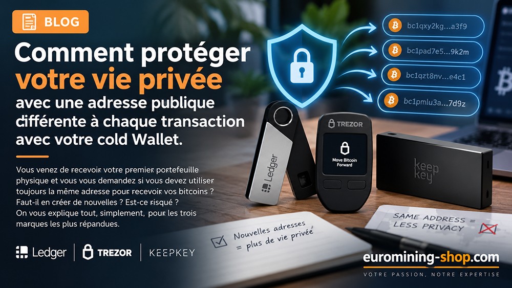 Comment protéger votre vie privée avec une adresse publique différente à chaque transaction avec votre cold Wallet.