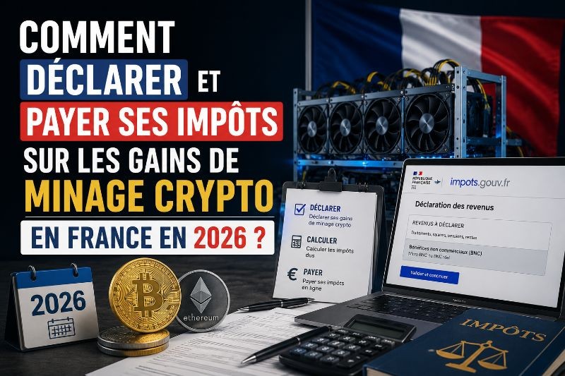 Comment déclarer et payer ses impôts sur les gains de minage crypto en France en 2026 ?