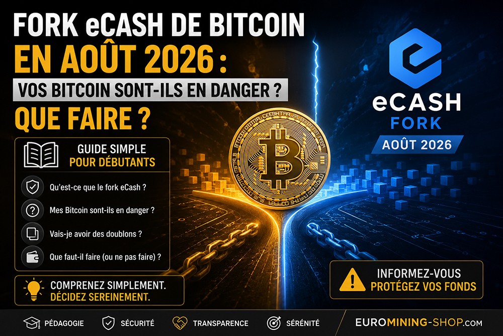 Fork eCash de Bitcoin en août 2026 : vos Bitcoin sont-ils en danger ? Que faire ? Guide simple pour débutants